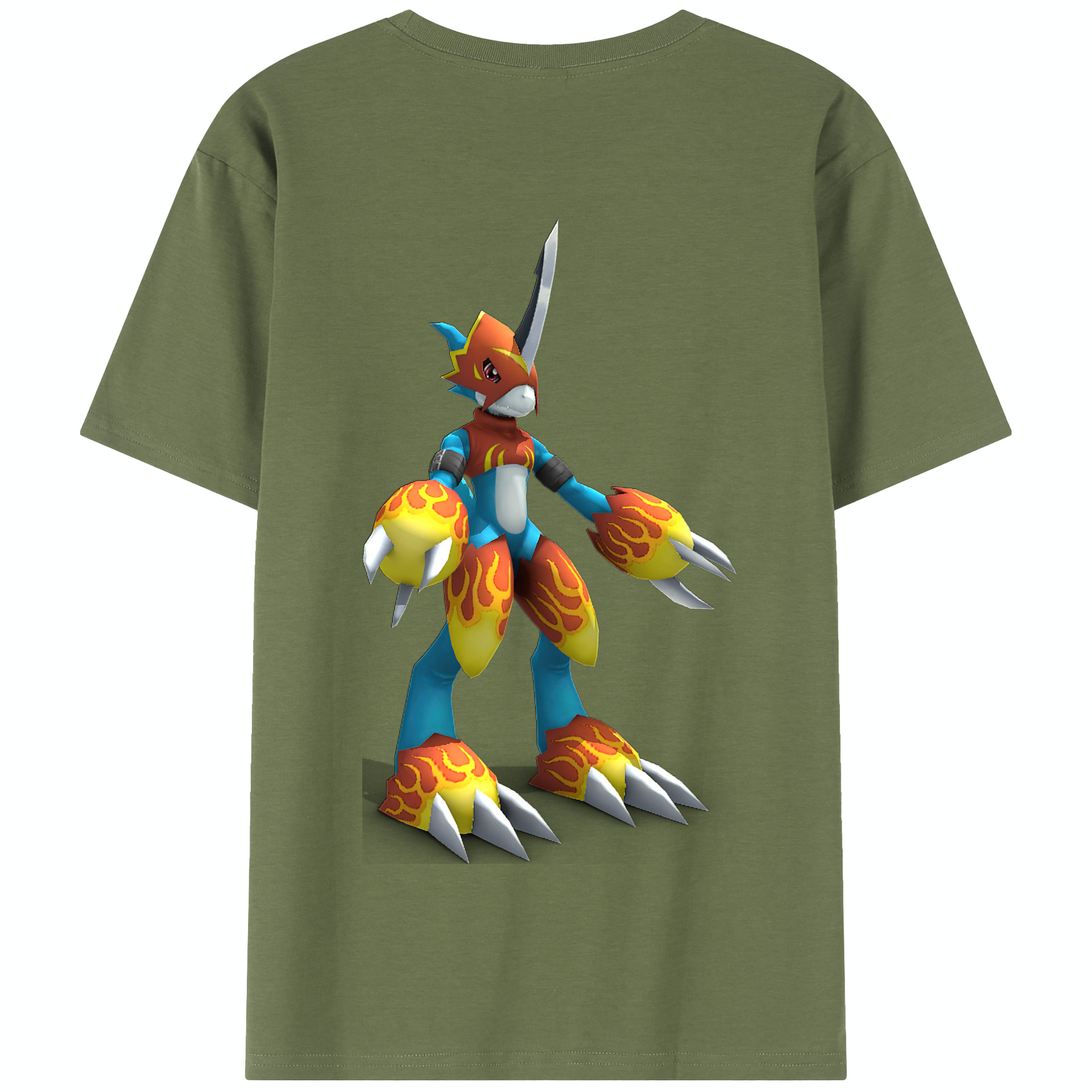 （画像用） Digimon デジタルモンスター/デジモン 綿100％半袖Tシャツ（背面プリント）